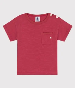 Petit Bateau T-Shirts, Oberteile*Kurzärmeliges Baby-T-Shirt aus geflammtem Jersey. rosa PAPI