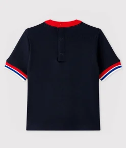 Petit Bateau T-Shirts, Oberteile*Kurzärmeliges Baby-T-Shirt aus Baumwolle für Jungen blau SMOKING