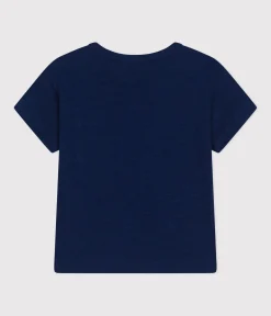 Petit Bateau T-Shirts, Oberteile*Kurzärmeliges Baby-T-Shirt aus geflammtem Jersey blau MEDIEVAL