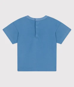 Petit Bateau T-Shirts, Oberteile*Kurzärmeliges Baby-T-Shirt aus einfarbiger Baumwolle blau ALASKA