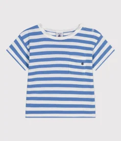 Petit Bateau T-Shirts, Oberteile*Kurzärmeliges Baby-T-Shirt aus Jersey GAULOISE/ MARSHMALLOW