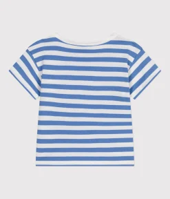 Petit Bateau T-Shirts, Oberteile*Kurzärmeliges Baby-T-Shirt aus Jersey GAULOISE/ MARSHMALLOW
