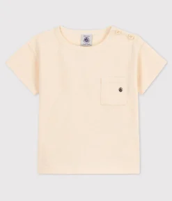 Petit Bateau T-Shirts, Oberteile*Kurzärmeliges Baby-T-Shirt aus geflammtem Jersey. naturfarben AVALANCHE