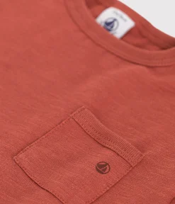 Petit Bateau T-Shirts, Oberteile*Kurzärmeliges Baby-T-Shirt aus geflammtem Jersey braun FAMEUX