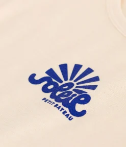 Petit Bateau T-Shirts, Oberteile*Kurzärmeliges Baby-T-Shirt aus geflammtem Jersey naturfarben AVALANCHE