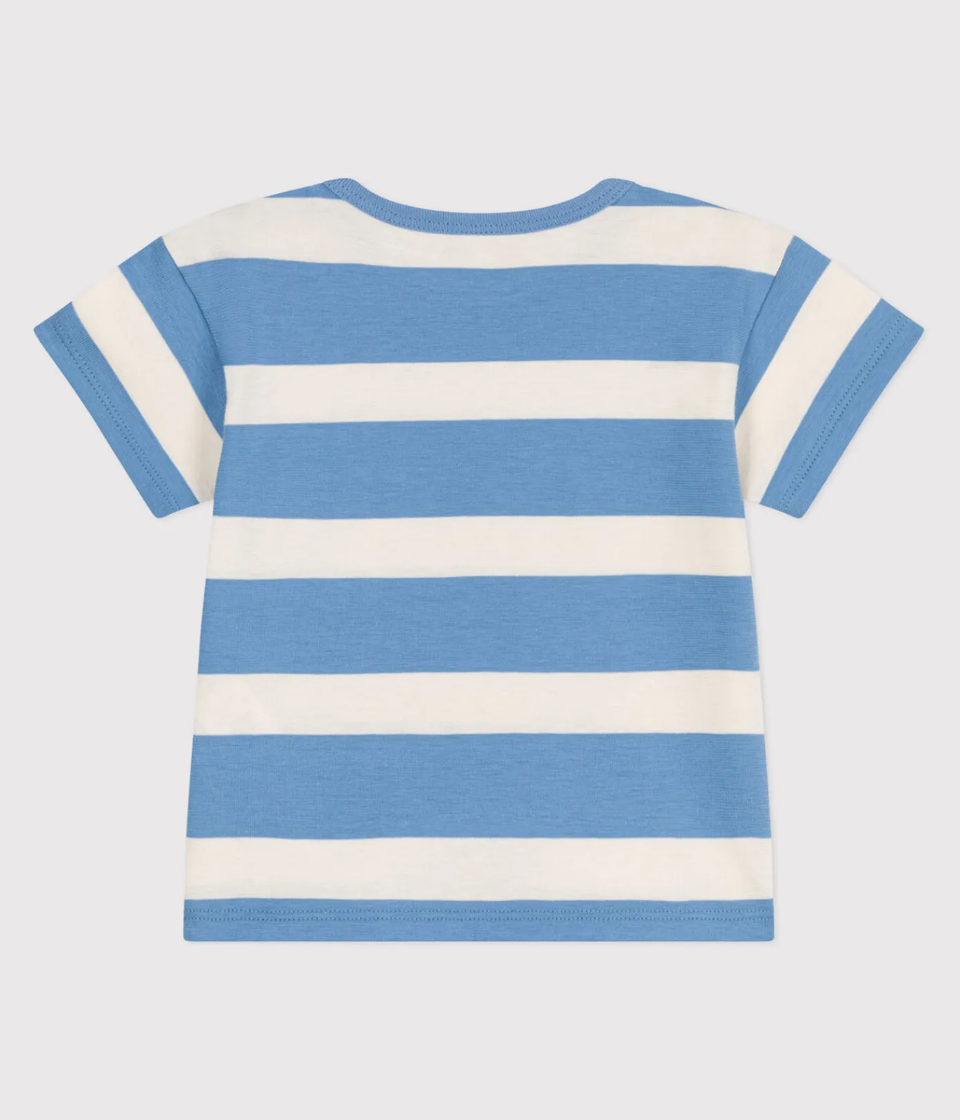 Petit Bateau T-Shirts, Oberteile*Kurzärmeliges Baby-T-Shirt aus Baumwolle mit Streifen blau ALASKA/ AVALANCHE