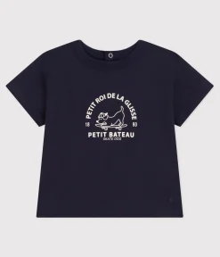 Petit Bateau T-Shirts, Oberteile*Kurzärmeliges Baby-T-Shirt aus leichtem Jersey blau SMOKING