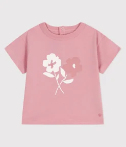 Petit Bateau T-Shirts, Oberteile*Kurzärmeliges Baby-T-Shirt aus einfarbiger Baumwolle rosa CHARME