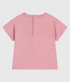 Petit Bateau T-Shirts, Oberteile*Kurzärmeliges Baby-T-Shirt aus einfarbiger Baumwolle rosa CHARME