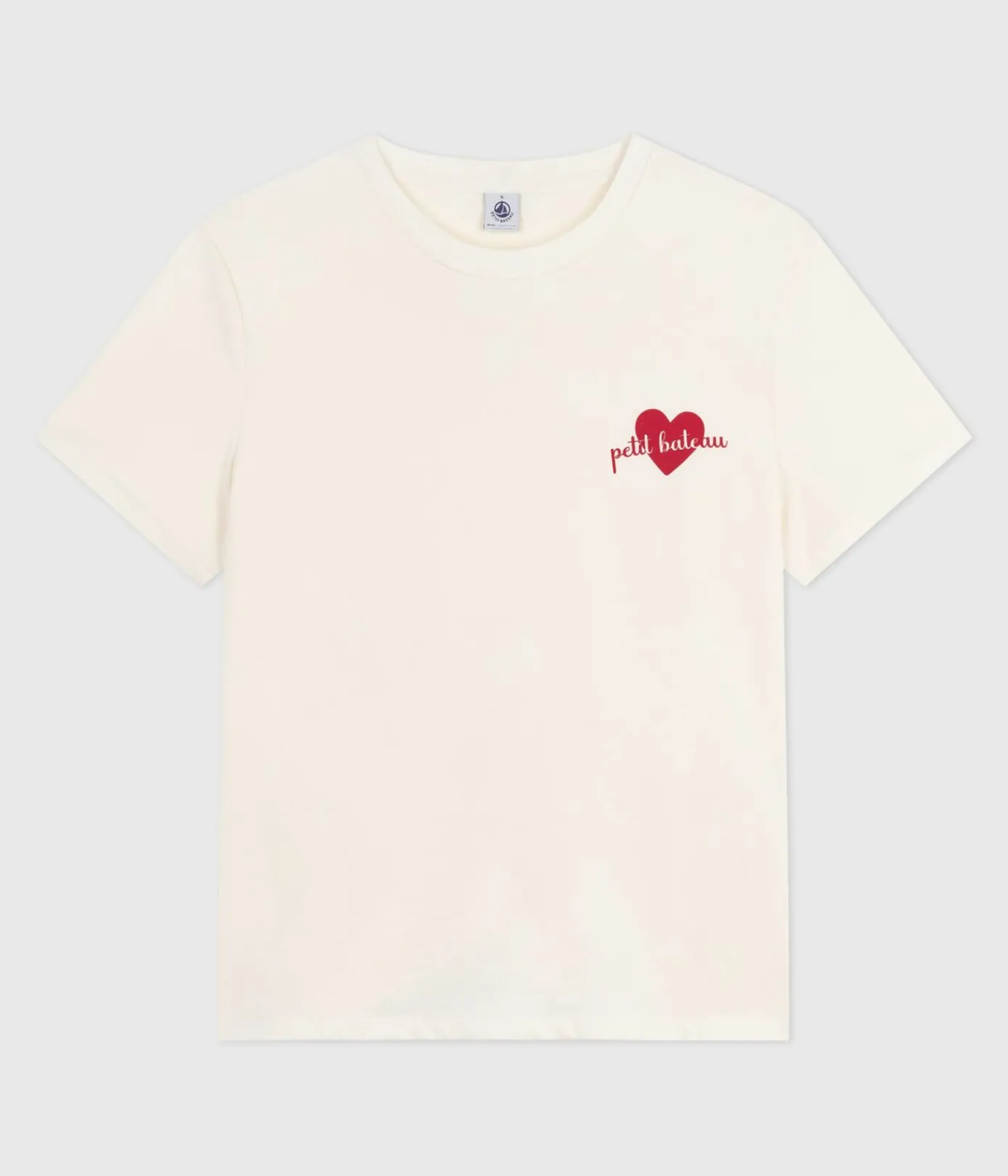 Petit Bateau Alle T-Shirts|T-Shirts, Tanktops*Kurzärmeliges Damen T-Shirt naturfarben MILK