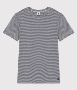 Petit Bateau Alle T-Shirts|Das Ikonische (Slim)*Kurzärmeliges Damen-T-Shirt blau SMOKING/weiss MARSHMALLOW