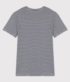 Petit Bateau Alle T-Shirts|Das Ikonische (Slim)*Kurzärmeliges Damen-T-Shirt blau SMOKING/weiss MARSHMALLOW