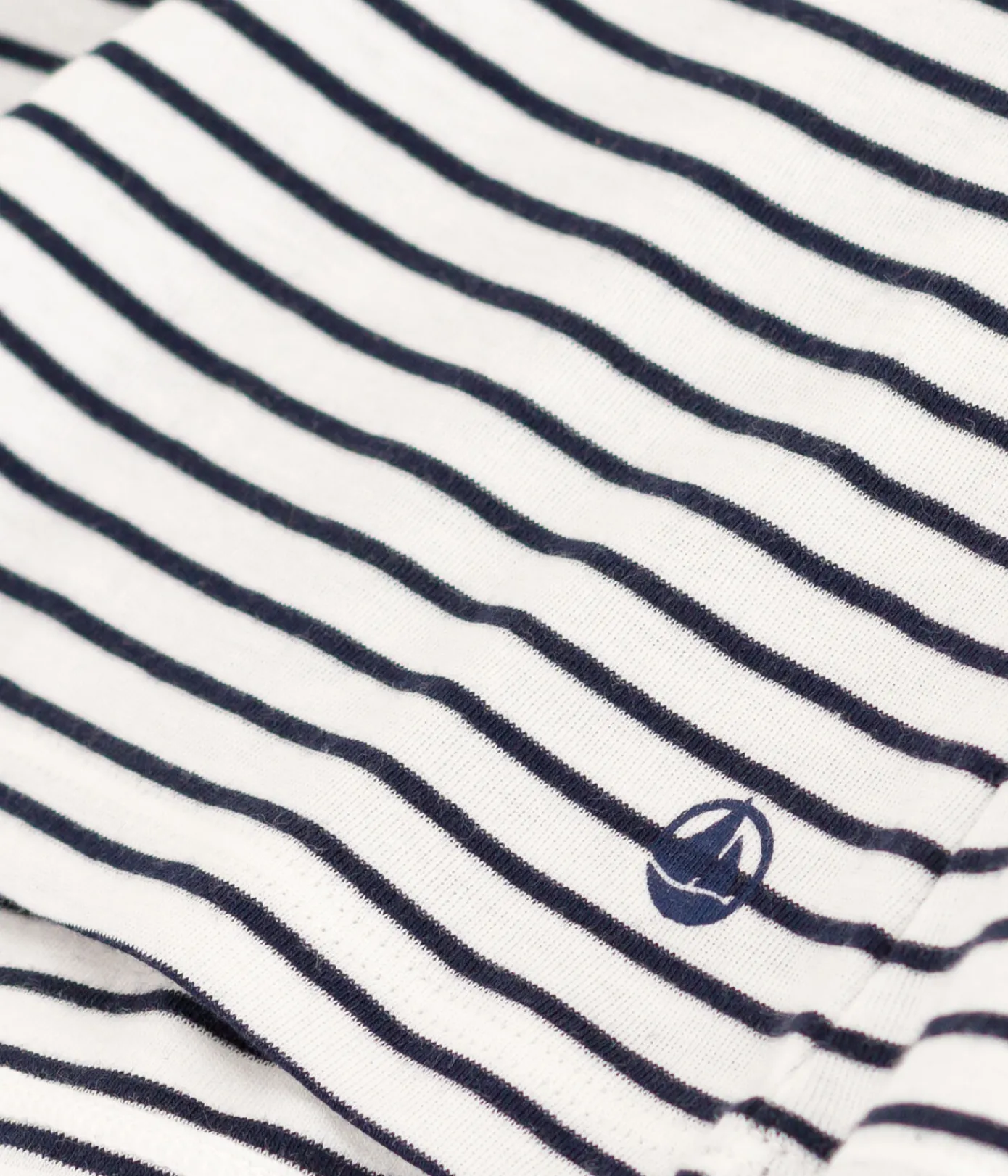 Petit Bateau Alle T-Shirts|T-Shirts, Tanktops*Kurzärmeliges Damen-T-Shirt weiss MARSHMALLOW/blau SMOKING
