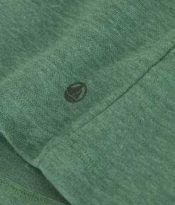 Petit Bateau Alle T-Shirts|T-Shirts, Tanktops*Kurzärmeliges Damen-T-Shirt aus Leinen grün PALMERAIE