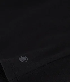 Petit Bateau Alle T-Shirts|Das Ikonische (Slim)*Kurzärmeliges Damen-T-Shirt L'ICONIQUE aus einfarbigem Rippstrick schwarz BLACK