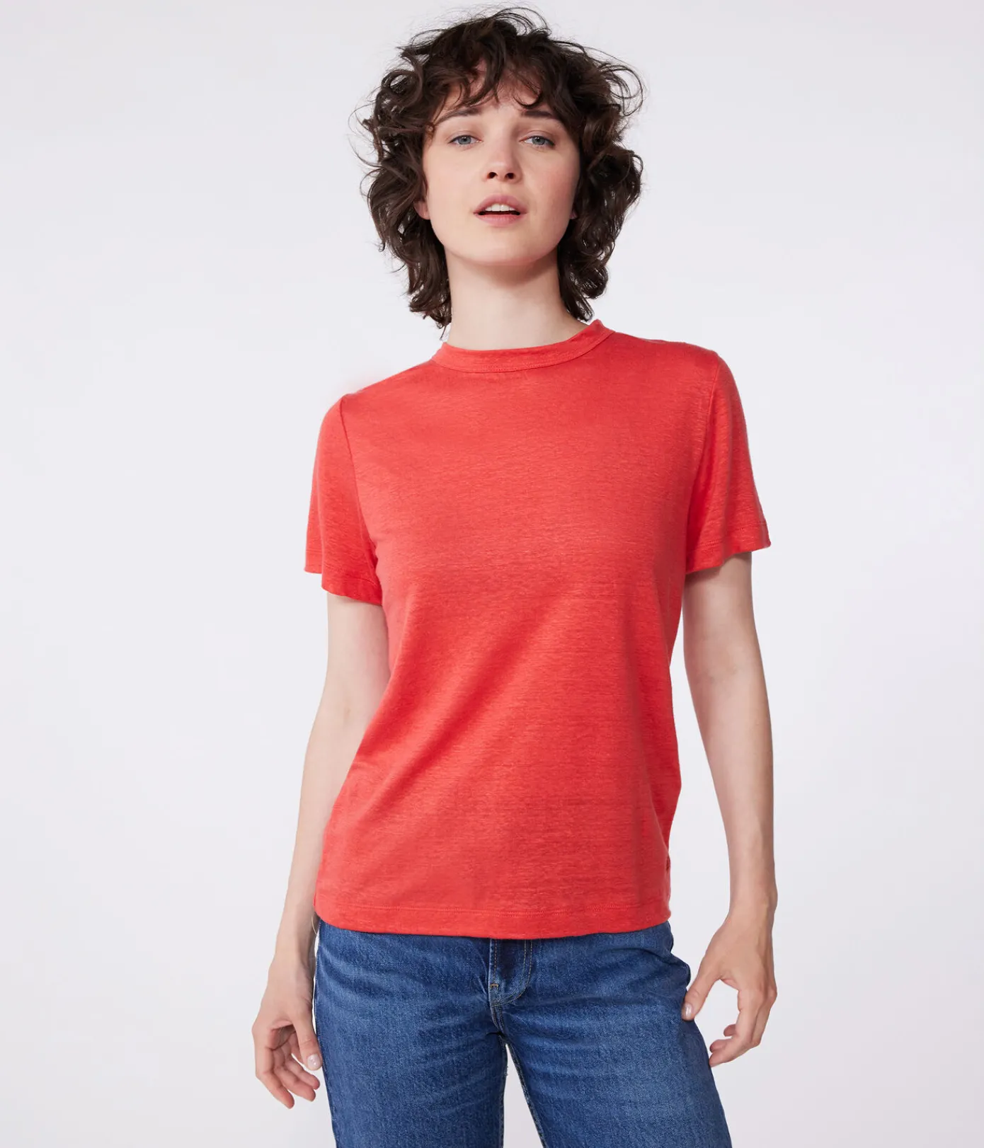 Petit Bateau Alle T-Shirts|T-Shirts, Tanktops*Kurzärmeliges Damen-T-Shirt aus Leinen SPI