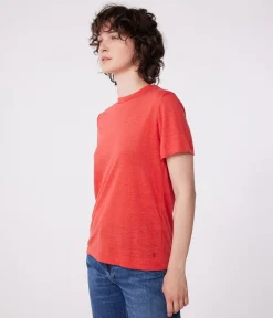 Petit Bateau Alle T-Shirts|T-Shirts, Tanktops*Kurzärmeliges Damen-T-Shirt aus Leinen SPI