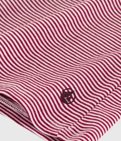 Petit Bateau Alle T-Shirts|T-Shirts, Tanktops*Kurzärmeliges Damen-T-Shirt L’Iconique aus Baumwolle ROT AMARANTE/ MARSHMALLOW