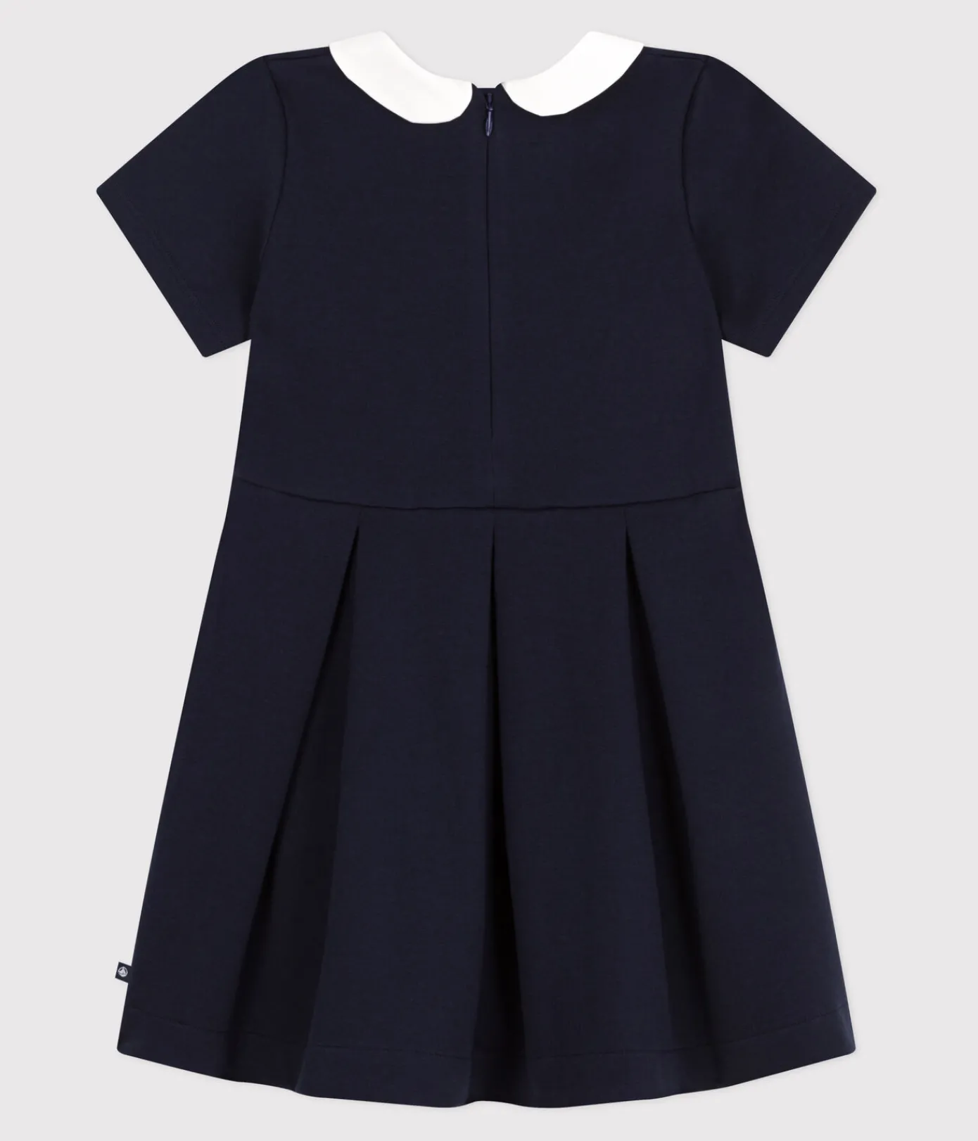 Petit Bateau Kleider, Röcke*Kurzärmeliges Kinder-Kleid aus einfarbiger Baumwolle blau SMOKING