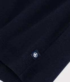 Petit Bateau Kleider, Röcke*Kurzärmeliges Kinder-Kleid aus einfarbiger Baumwolle blau SMOKING