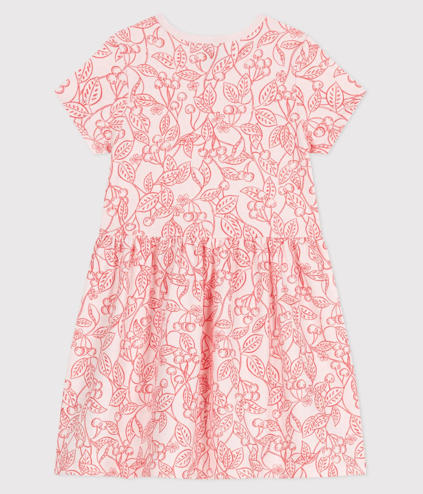 Petit Bateau Kleider, Röcke*Kurzärmeliges Kinder-Kleid aus bedruckter Baumwolle rosa FLEUR/ SPI