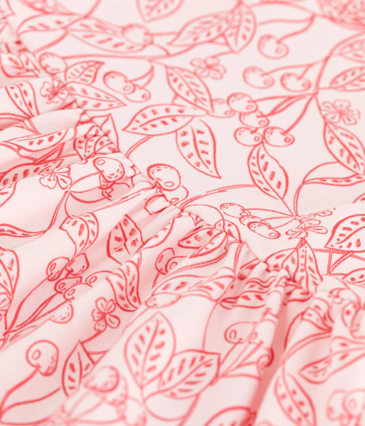 Petit Bateau Kleider, Röcke*Kurzärmeliges Kinder-Kleid aus bedruckter Baumwolle rosa FLEUR/ SPI