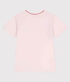 Petit Bateau T-Shirts, Tops, Oberteile*Kurzärmeliges Kinder-T-Shirt aus einfarbiger Baumwolle rosa FLEUR