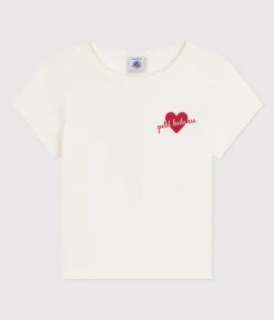 Petit Bateau T-Shirts, Tops, Oberteile*Kurzärmeliges Kinder-T-Shirt mit Muster naturfarben MILK