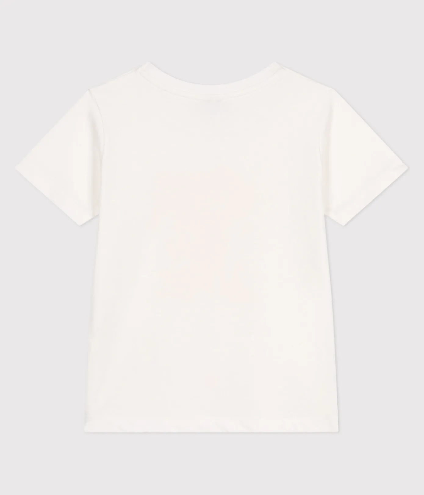 Petit Bateau T-Shirts, Tops, Oberteile*Kurzärmeliges Kinder-T-Shirt aus bedruckter Baumwolle weiss MARSHMALLOW/ ORGE