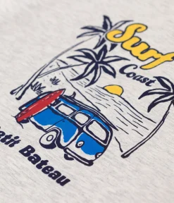 Petit Bateau T-Shirts, Poloshirts, Hemden*Kurzärmeliges Kinder-T-Shirt aus bedruckter Baumwolle grau BELUGA CHINE