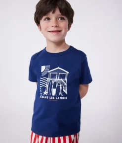 Petit Bateau T-Shirts, Poloshirts, Hemden*Kurzärmeliges Kinder-T-Shirt aus bedruckter Baumwolle blau MEDIEVAL