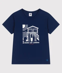 Petit Bateau T-Shirts, Poloshirts, Hemden*Kurzärmeliges Kinder-T-Shirt aus bedruckter Baumwolle blau MEDIEVAL