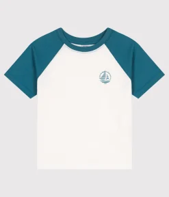 Petit Bateau T-Shirts, Poloshirts, Hemden*Kurzärmeliges Kinder-T-Shirt aus bedruckter Baumwolle grün MARSHMALLOW/ DRAGONFLY