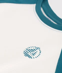 Petit Bateau T-Shirts, Poloshirts, Hemden*Kurzärmeliges Kinder-T-Shirt aus bedruckter Baumwolle grün MARSHMALLOW/ DRAGONFLY