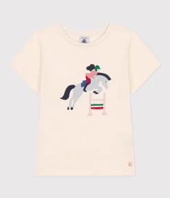 Petit Bateau T-Shirts, Tops, Oberteile*Kurzärmeliges Kinder-T-Shirt aus Jersey für Mädchen naturfarben AVALANCHE