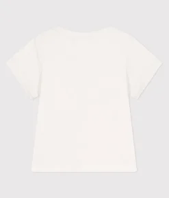 Petit Bateau T-Shirts, Tops, Oberteile*Kurzärmeliges Kinder-T-Shirt aus einfarbiger Baumwolle weiss MARSHMALLOW