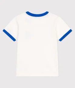 Petit Bateau T-Shirts, Poloshirts, Hemden*Kurzärmeliges Kinder-T-Shirt aus bedruckter Baumwolle weiss MARSHMALLOW