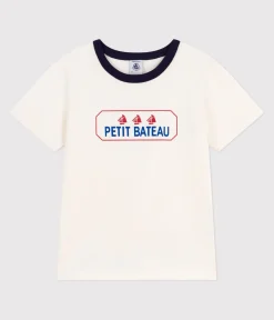 Petit Bateau T-Shirts, Poloshirts, Hemden*Kurzärmeliges Kinder-T-Shirt mit Muster naturfarben MILK
