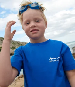 Petit Bateau T-Shirts, Poloshirts, Hemden*Kurzärmeliges Kinder-T-Shirt aus bedruckter Baumwolle blau PERSE