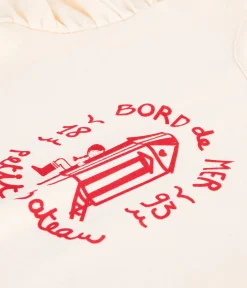 Petit Bateau T-Shirts, Tops, Oberteile*Kurzärmeliges Kinder-T-Shirt aus bedruckter Baumwolle naturfarben AVALANCHE