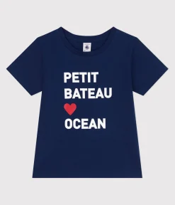 Petit Bateau T-Shirts, Poloshirts, Hemden*Kurzärmeliges Unisex Kinder-T-Shirt aus bedruckter Baumwolle blau MEDIEVAL