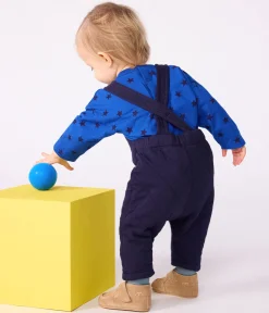 Petit Bateau Sets, Overalls & Latzhosen*Langbeinige Baby-Latzhose aus dickem Jersey, einfarbig SOIR
