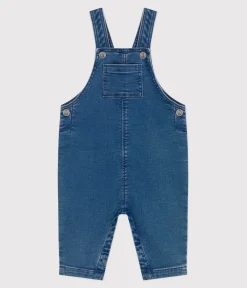 Petit Bateau Sets, Overalls & Latzhosen*Langbeinige Baby-Latzhose aus Jeansstoff mit Elastan. blau BLEU DELAVE