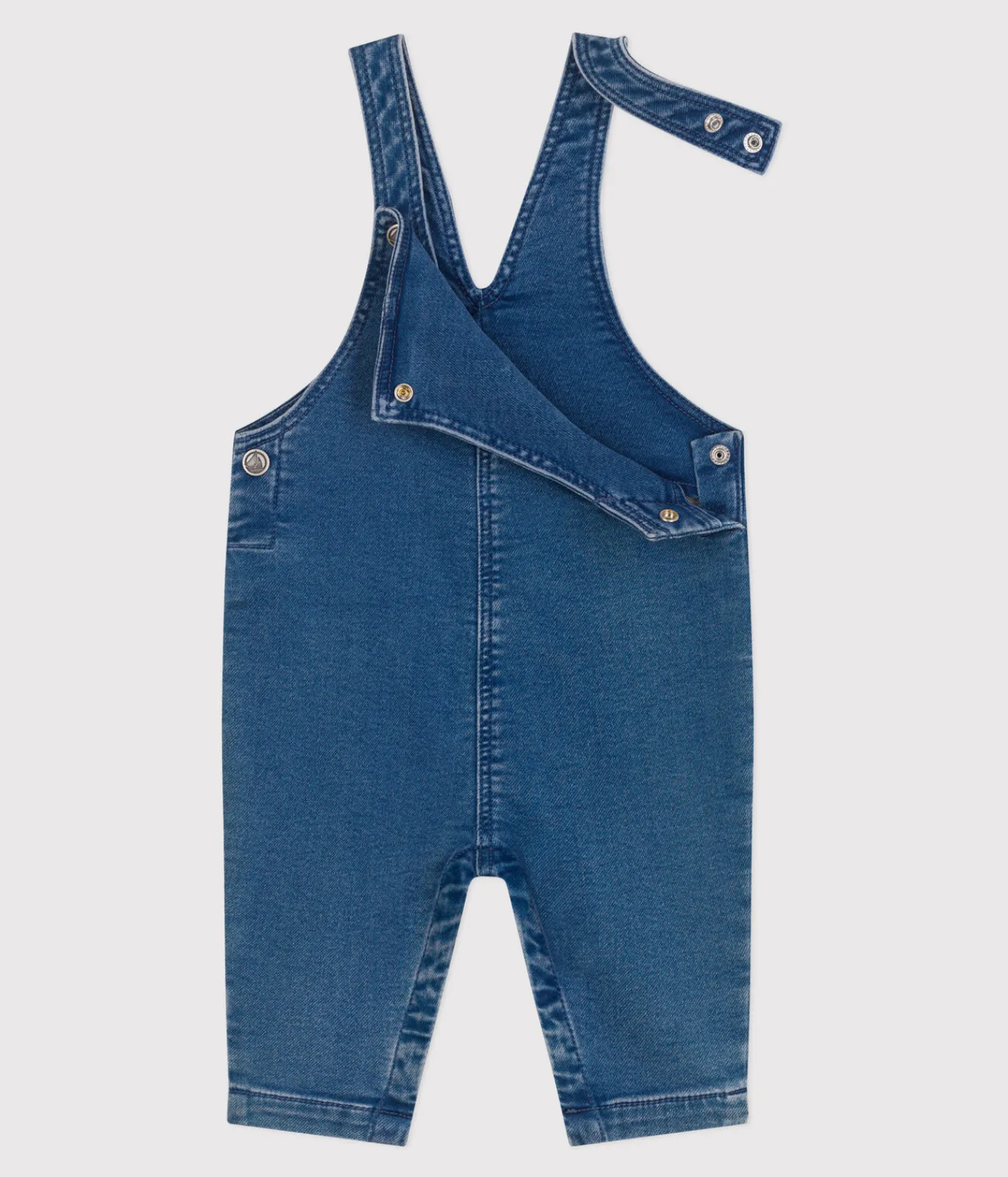 Petit Bateau Sets, Overalls & Latzhosen*Langbeinige Baby-Latzhose aus Jeansstoff mit Elastan. blau BLEU DELAVE