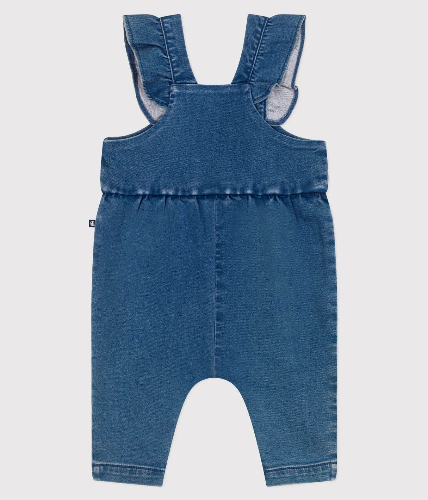 Petit Bateau Sets, Overalls & Latzhosen*Langbeinige Baby-Latzhose aus Jeansstoff mit Elastan. blau BLEU DELAVE