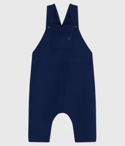 Petit Bateau Sets, Overalls & Latzhosen*Langbeinige Baby-Latzhose aus einfarbiger Baumwolle blau MEDIEVAL