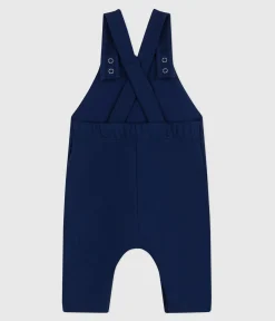 Petit Bateau Sets, Overalls & Latzhosen*Langbeinige Baby-Latzhose aus einfarbiger Baumwolle blau MEDIEVAL