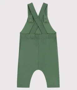 Petit Bateau Sets, Overalls & Latzhosen*Langbeinige Baby-Latzhose aus einfarbiger Baumwolle grün PALMERAIE