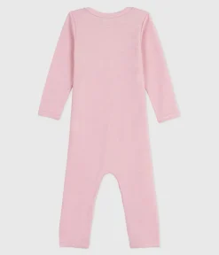 Petit Bateau Bodys*Langbeiniger Baby-Body aus Wolle und Baumwolle rosa JOLI