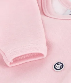 Petit Bateau Bodys*Langbeiniger Baby-Body aus Wolle und Baumwolle rosa JOLI